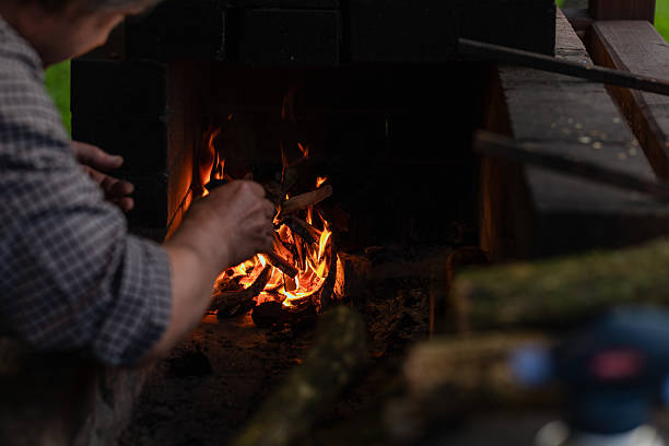 istock Burning wood in the stove 2226628007