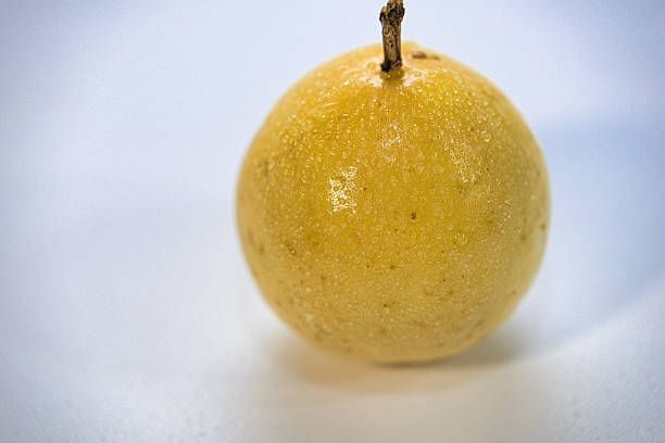 Passion fruit macrophotography white background