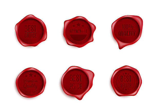 istock Premium quality, best price red wax seals set of realistic vector illustrations isolated on white background. 2226633069