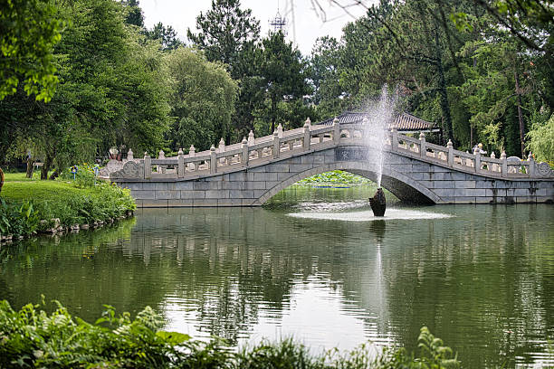 istock A Serene Stone Bridge and Fountain in a Lush Park 2226634518