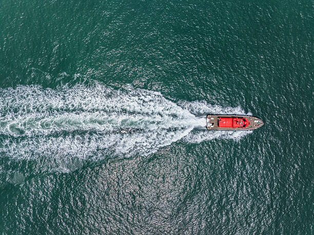 istock The speedboat is moving forward at full speed 2226637036