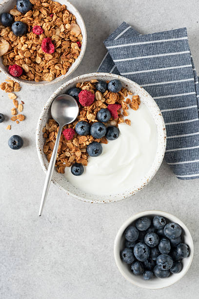 istock Greek yogurt bowl with granola and berries 2226637040