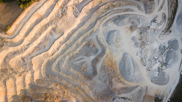 istock The cascading layers of the quarry from above 2226637305