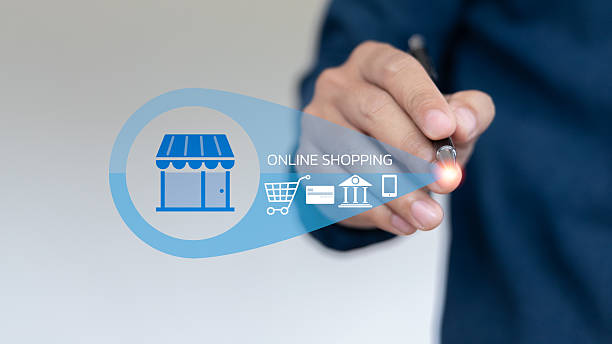 istock Hand interacting with a virtual e-commerce interface, featuring a shopping cart, credit card, and store icon. Concept of online shopping, fintech, and digital business. 2226637342