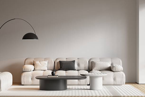 istock Modern Living Room Interior Frame Poster Mockup - 3d Rendering 2226644075
