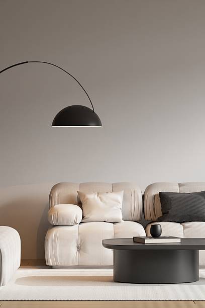 istock Modern Living Room Interior Frame Poster Mockup - 3d Rendering 2226644092
