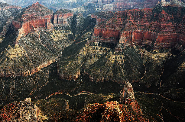 Aerial view Late afternoon in the Grand Canyon Arizona