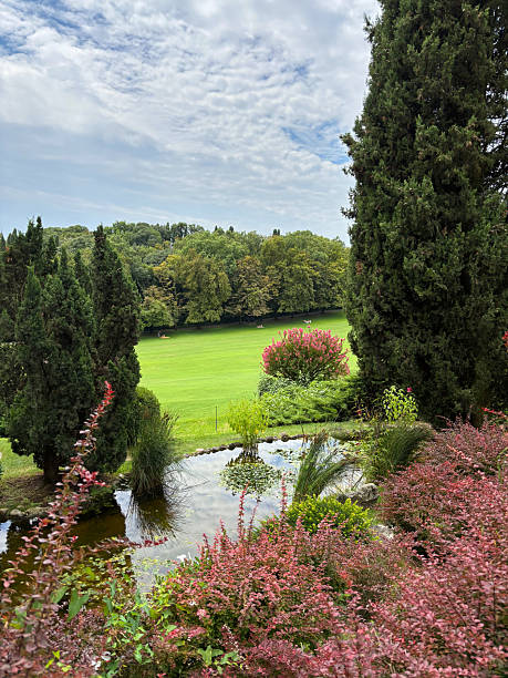 istock Serene Garden with Pond and Lush Greenery 2226646282