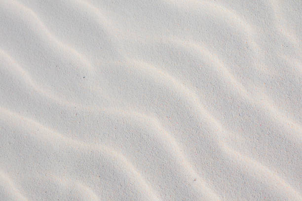 Close-up of White Sand Texture