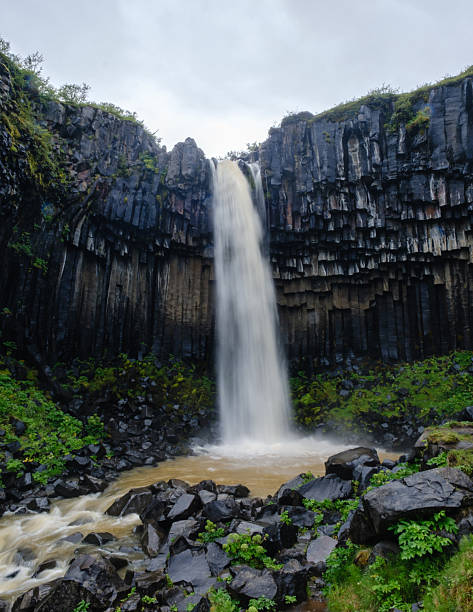 istock Majestic waterfall cascading over basalt columns in north Icelands serene landscape 2226652135