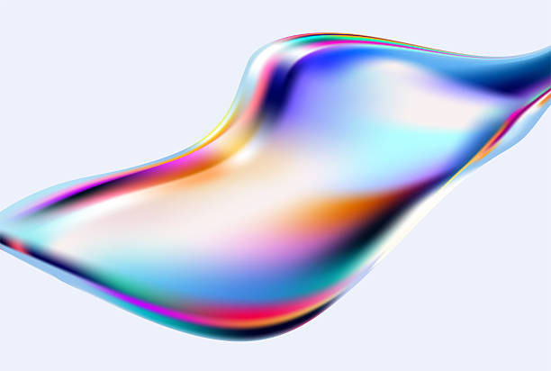 istock Abstract background of glass iridescent blob. 2226655250