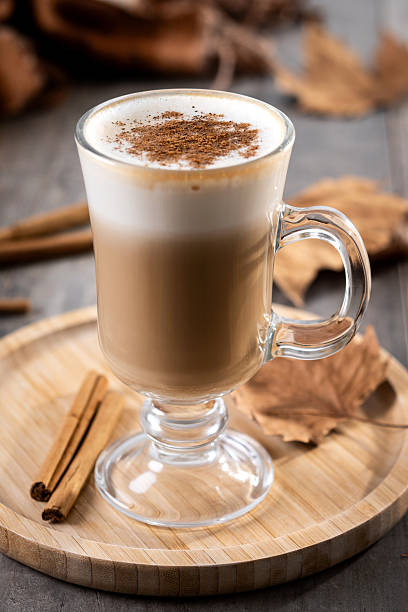 istock Maple Latte with Cinnamon in Glass Mug 2226655285