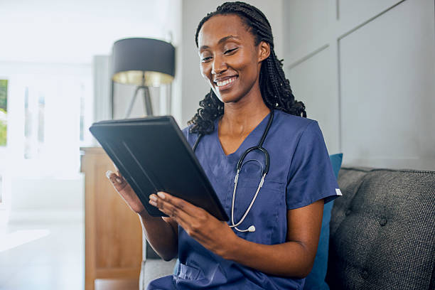 istock Portrait of young nurse holding digital tablet 2226659497