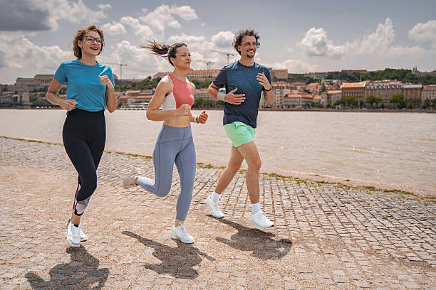 istock Three young adults running near the Danube river in Budapest 2226659939