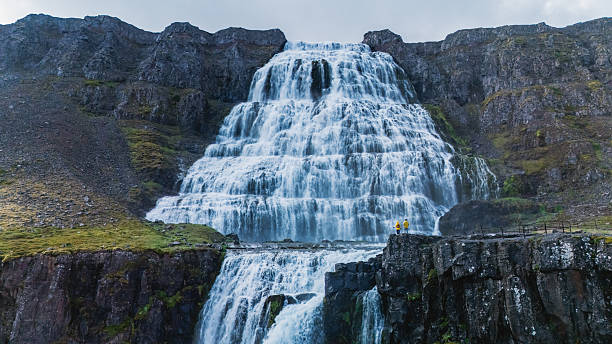 istock Dynjandi waterfall Westfjord, Iceland cascading down cliffs with hikers observing the natural beauty 2226661010