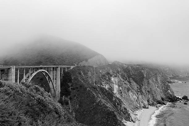 Bridge in Big Sur in Black and White