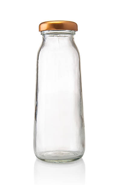 istock Empty glass bottle with lid close up isolated on white background 2226678025