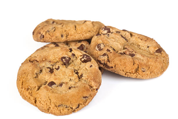 istock Chocolate chip cookies isolated on white background 2226692121