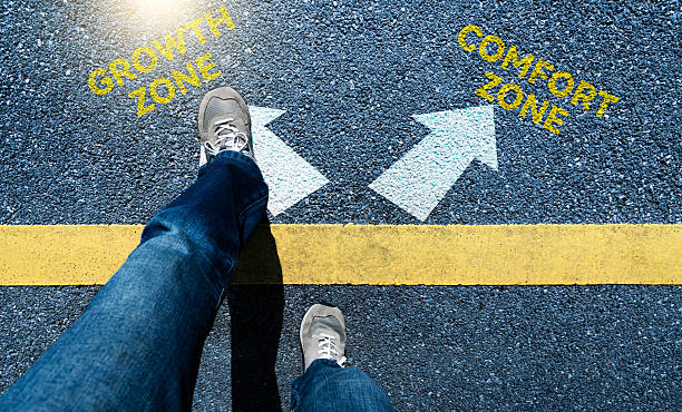 istock Man give up their comfort zone and step into the growth zone 2226692763