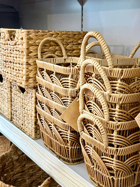 istock Woven Basket Display. Textural Variety and Artisan Storage Forms 2226704352