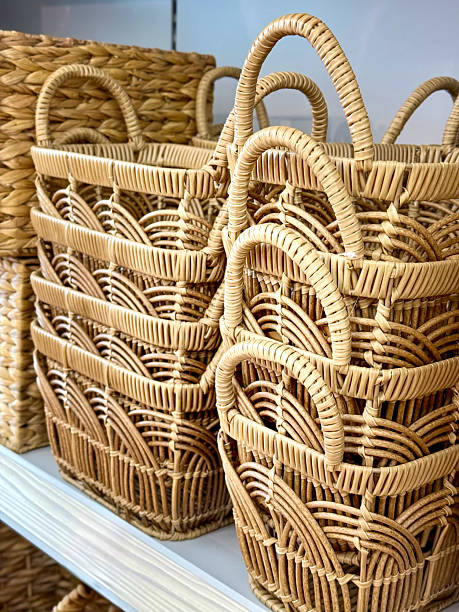istock Woven Basket Display. Textural Variety and Artisan Storage Forms 2226705216