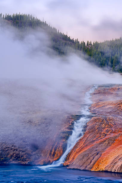 Firehole River at dawn in Yellowstone National Park