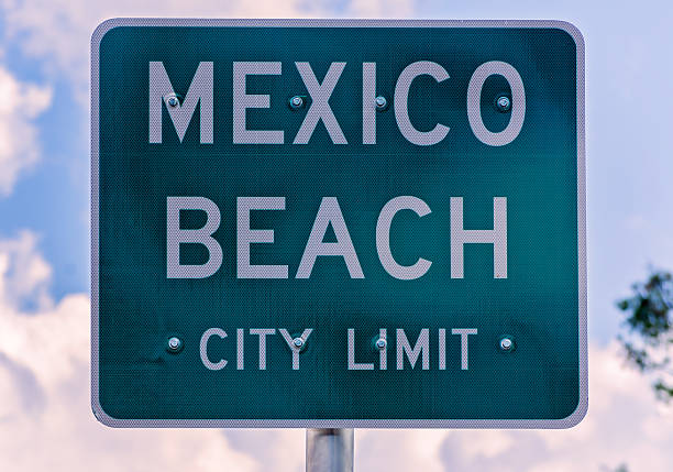 istock City limit sign in Mexico Beach Florida 2226713580