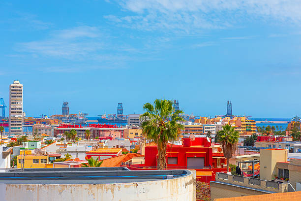 City of Las Palmas on Gran Canary Spain with Cathedral of Santa AnaThe Cathedral of Santa Ana - ( Holy Cathedral-Basilica of Canary or Cathedral of Las Palmas de Gran Canaria ) is a Roman Catholic church located in Las Palmas, Canary Islands. The cathedral is the see of the Roman Catholic Diocese of Canarias. It is situated within the Vegueta neighborhood, next to the Plaza Mayor of Santa Ana.