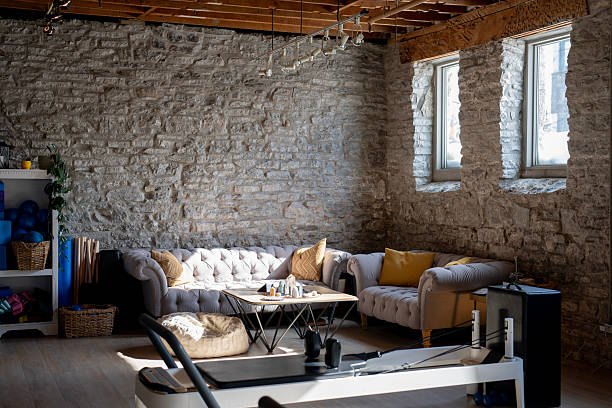 istock Rustic Loft Living Space with Exposed Stone Walls 2226715598