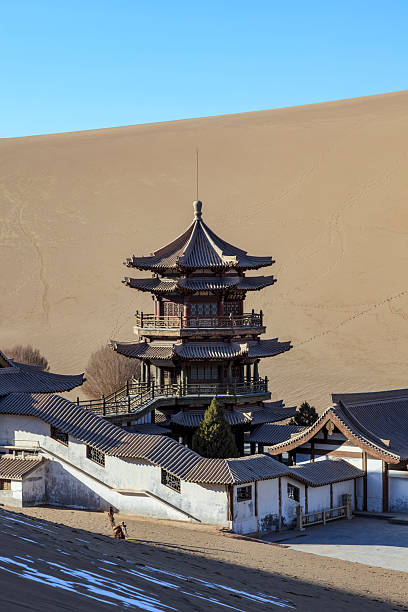 istock Pavilion by Crescent Lake, Dunhuang, Gansu 2226722783