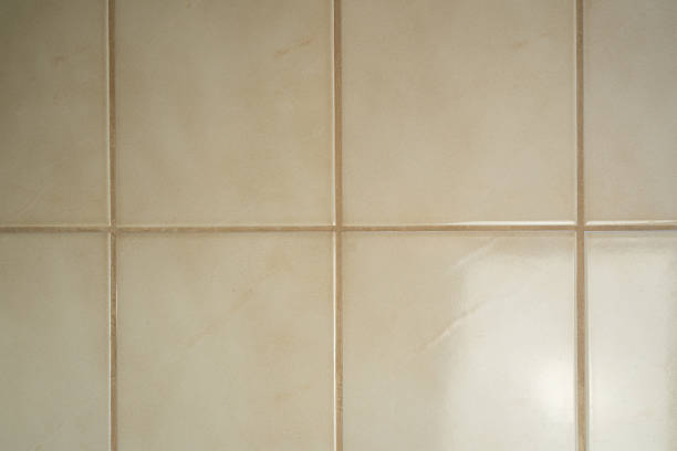 istock Beige ceramic tiles wall in retro style 2226728964