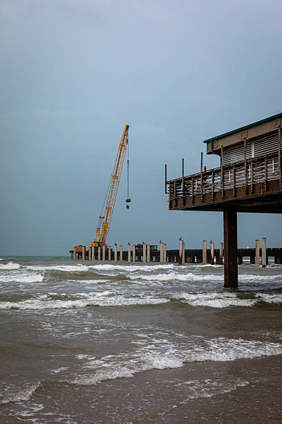 istock Pier Construction on a Stormy Texas Coast 2226733825