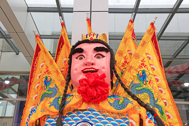 chinese drama character sculpture, closeup of photo