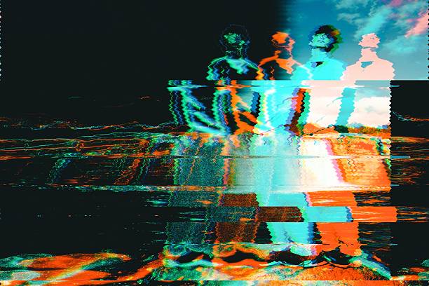 istock Young Man with Digital Versions of Self in Glitch Digital Landscape 2226738249