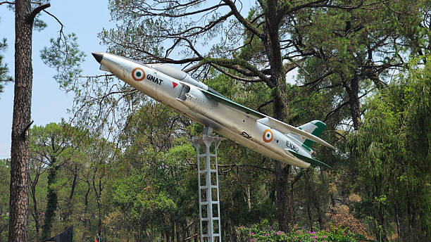 Dharamshala, India - June 24 2024: Fighter plan in display at War memorial Dharamshala, Himachal Pradesh.