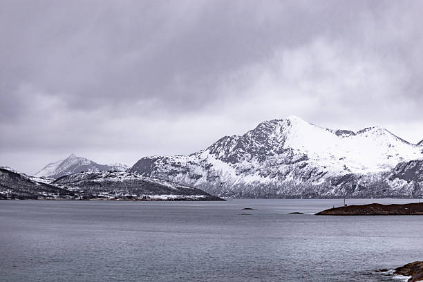 Early Spring natural Norwegian landscape Northern Norway fjords Scandinavia Europe