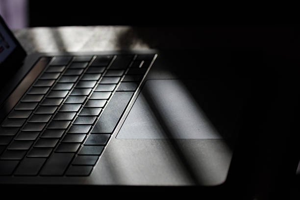 Close up of laptop part.