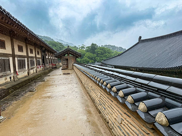 istock Rainy Day at a Traditional Korean Buddhist Temple 2226752282