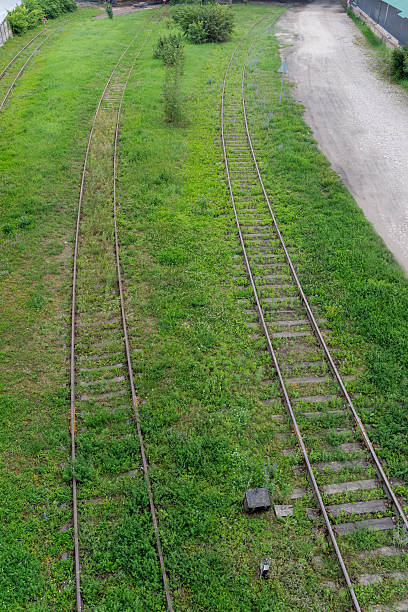 istock Overgrown Railway Tracks in Green Landscape 2226755064