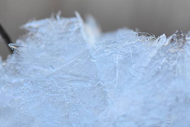 Texture of ice chunks seen from above.
