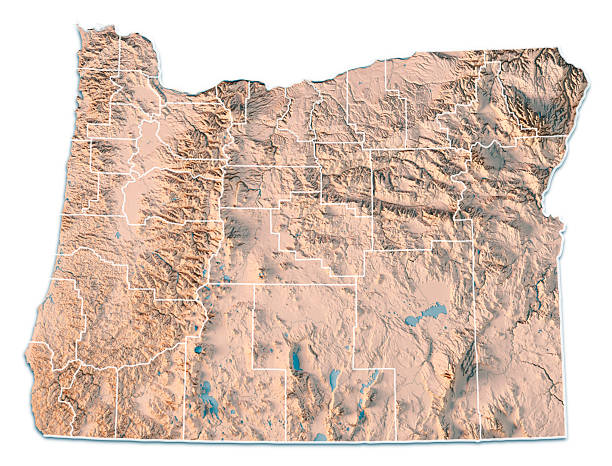 Closeup view of USA's state of Washington in more than sixty years old map