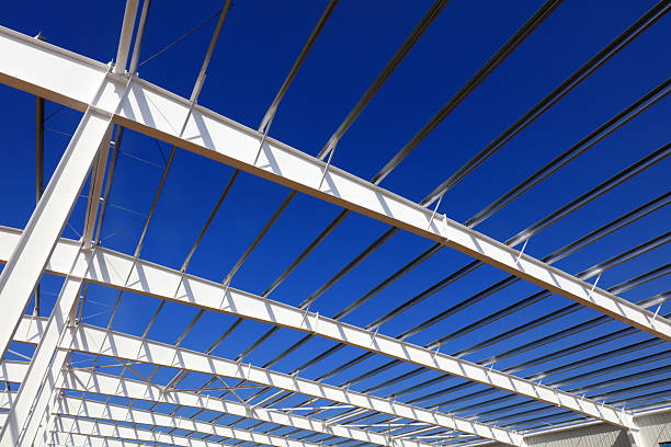 istock A white steel beam under the blue sky 2226764014