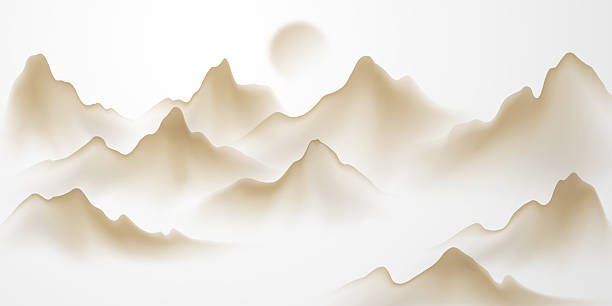 istock Modern design vector illustration of beautiful Chinese ink landscape painting. 2226766418