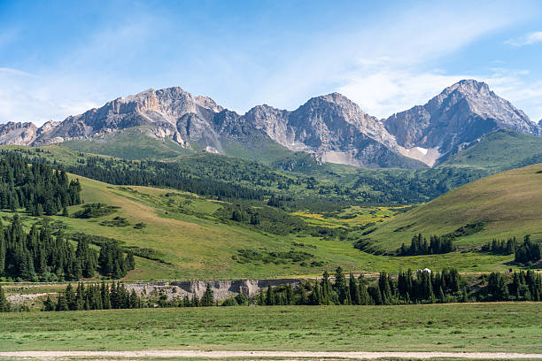 istock Lush mountain valley with forests and peaks 2226779791