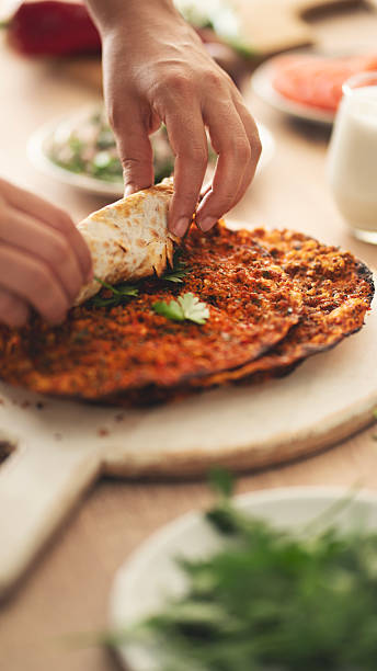 istock Delicious traditional Turkish lahmacun pita 2226781601