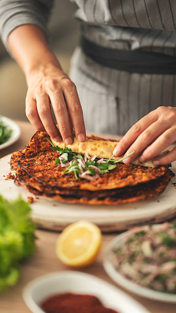 istock Delicious traditional Turkish lahmacun pita 2226781648