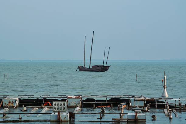 View of the shipwreck a monument of lanta island. Krabi, Thailand