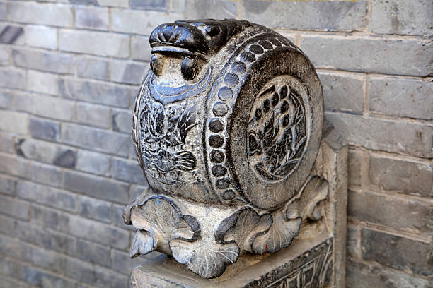 ancient China drum shaped bearing stone