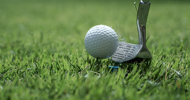 istock Golf club hits a golf ball. 2226794565