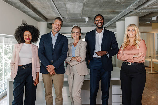 istock Diverse Business Team Smiling in Modern Office Space 2226794906
